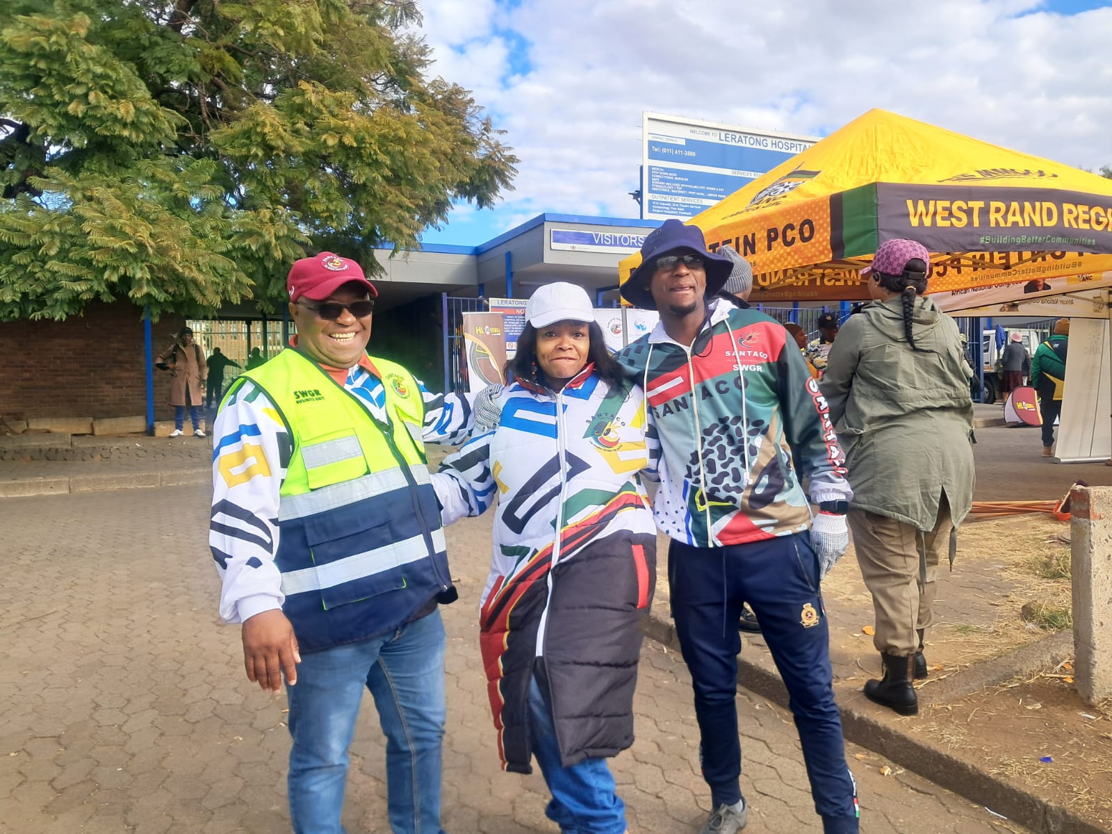 SWGR Members at Leratong Hospital PCO Tent