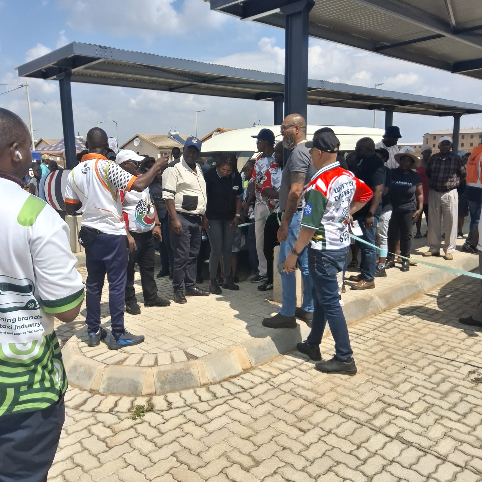 Officials Inspecting New Taxi Infrastructure
