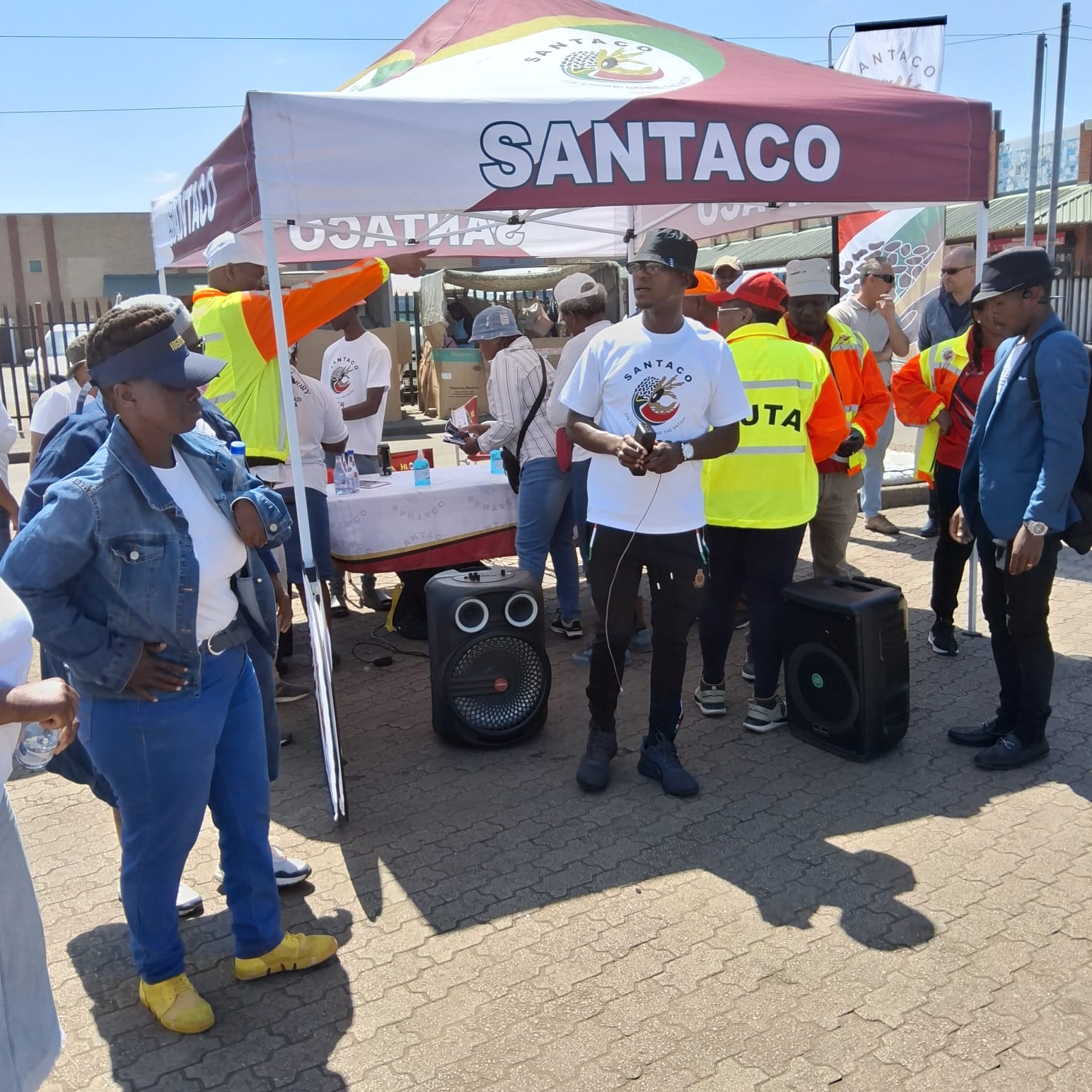 SANTACO SWGR Outreach Tent with Officials