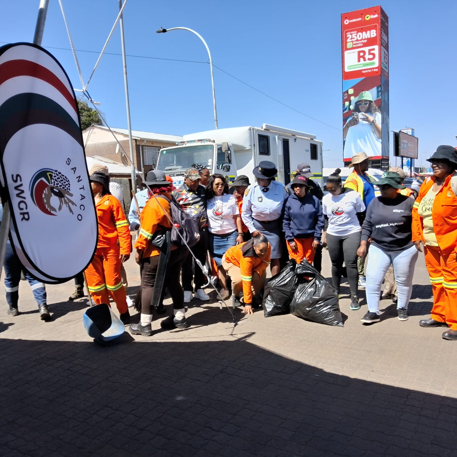 SWGR Community Clean-Up with SAPS Banner