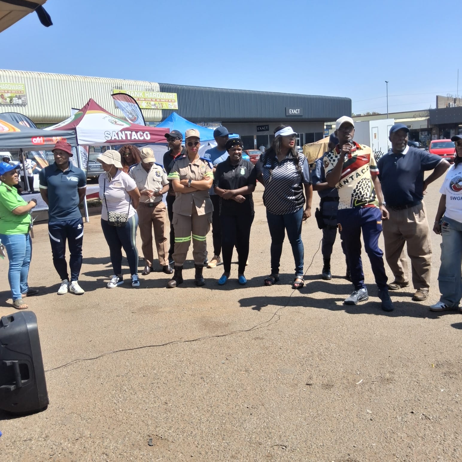 SANTACO Officials Addressing Community
