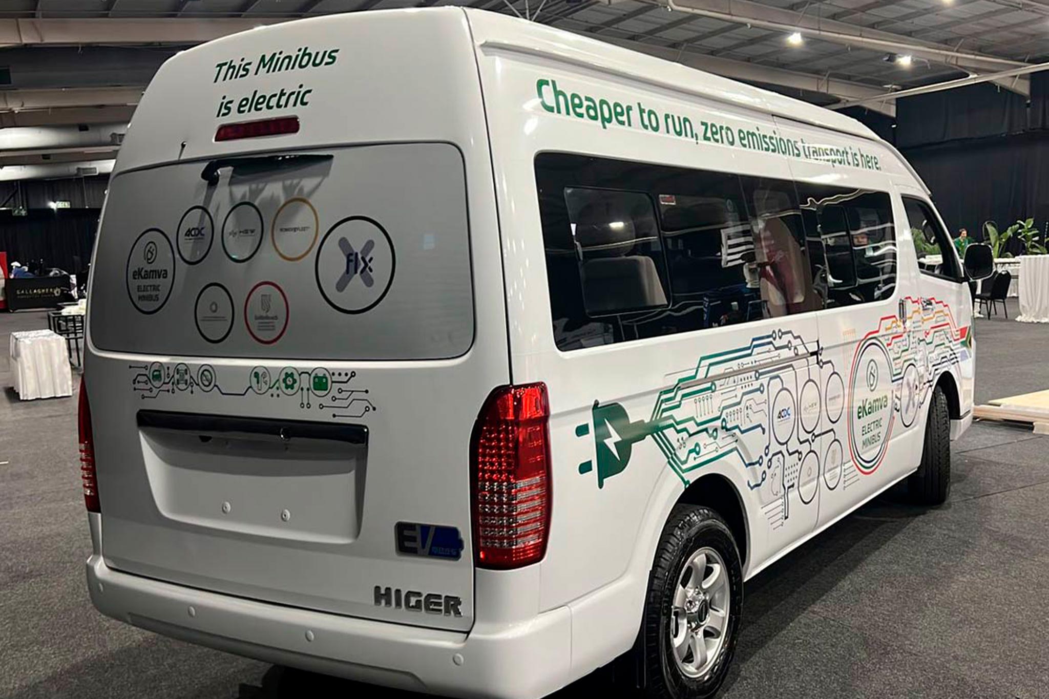 Modern South African taxi facility with electric vehicle infrastructure